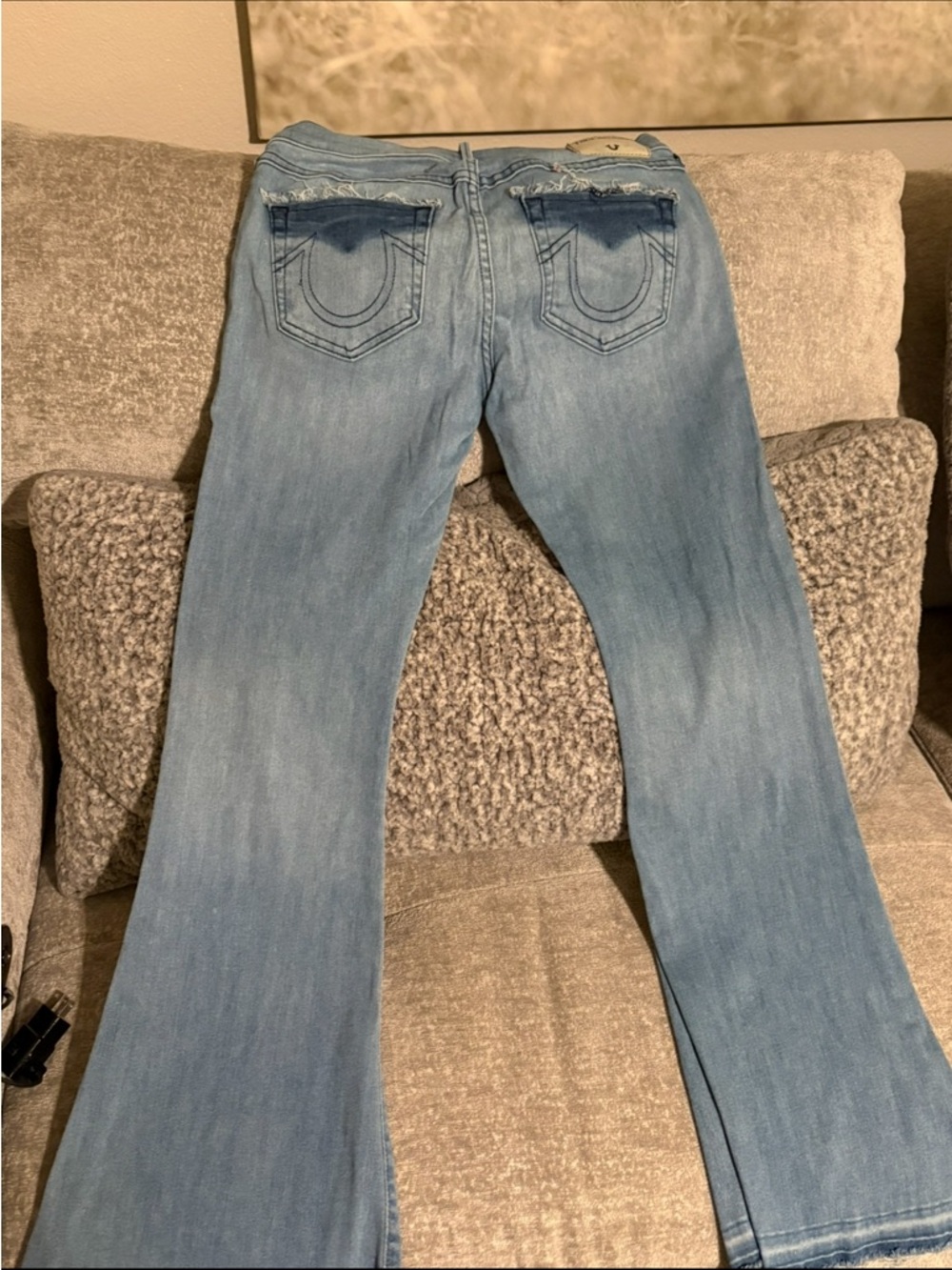 True Religion Light Blue Flare Jeans